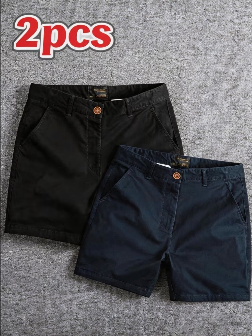 Men's Casual 2-Pack Shorts — Black & Navy